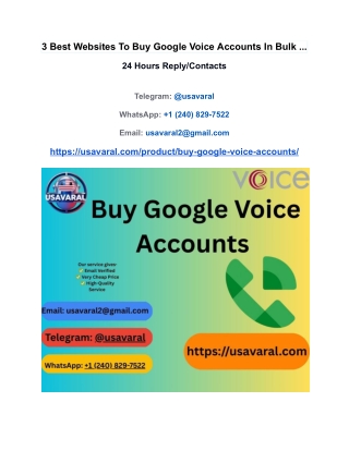 3 Best Websites To Buy Google Voice Accounts In Bulk