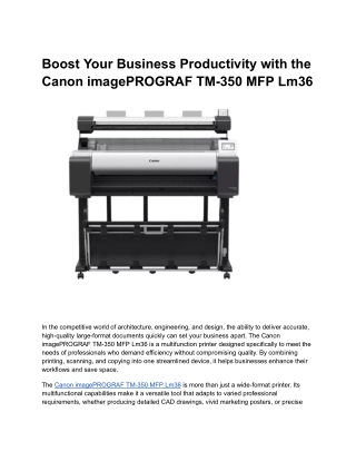 boost your business productivity with the canon
