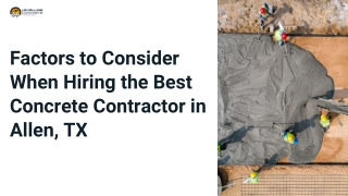 factors to consider when hiring the best concrete