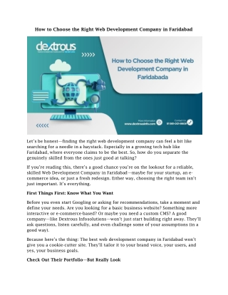 how to choose the right web development company