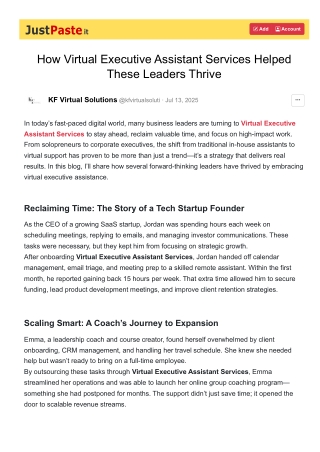 How Virtual Executive Assistant Services Helped These Leaders Thrive