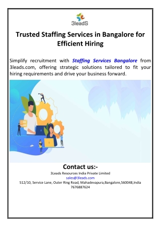 Trusted Staffing Services in Bangalore for Efficient Hiring