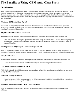 Everything You've Ever Wanted to Know About same day windshield repair Boone