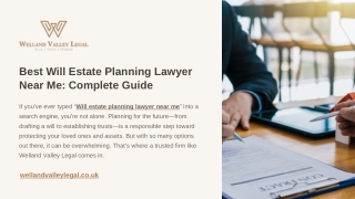 Best Will Estate Planning Lawyer Near Me