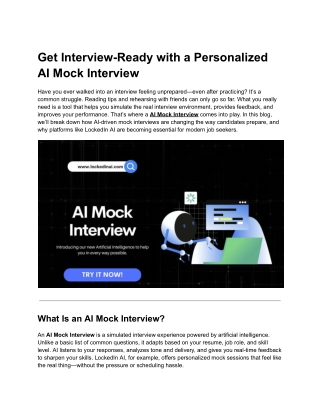 get interview ready with a personalized ai mock