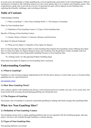 Your Guide To Enjoying Free Spins No Deposit On Non-GamStop Sites