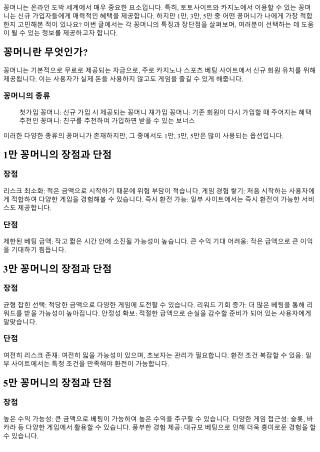 1만, 3만, 5만: 어떤 꽁머니가 나에게 맞을까?