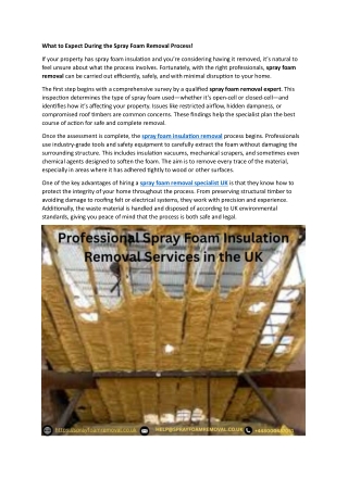 What to Expect During the Spray Foam Removal Process!