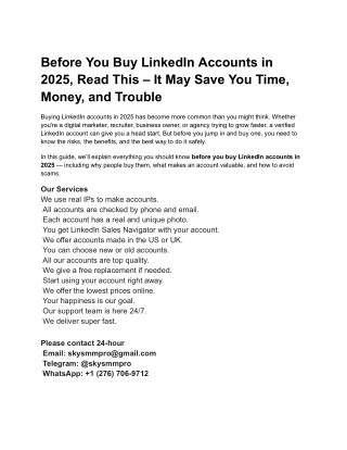 before you buy linkedin accounts in 2025 read