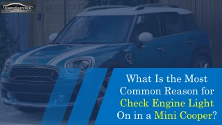 what is the most common reason for check engine
