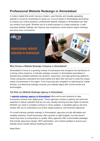 Professional Website Redesign in Ahmedabad