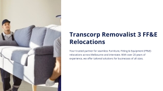 Expert Furniture Removalist Services by Transcorp