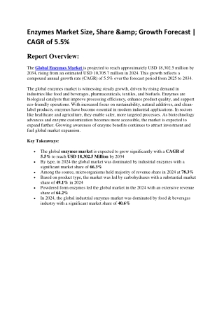 Food Processing Fuels Enzymes Market Expansion | Global Analysis