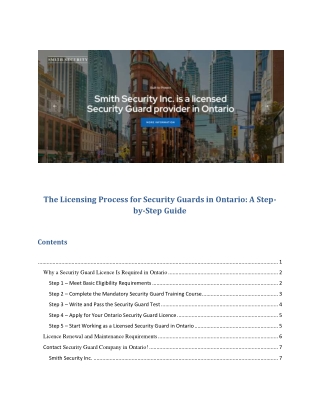 the licensing process for security guards