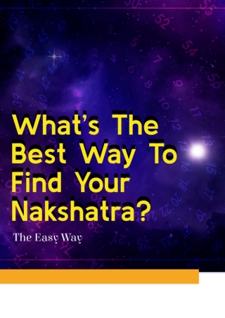 What's The Best Way To Find Your Nakshatra?