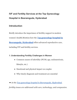 Top gynecology hospital in Beeramguda,Hyderabad