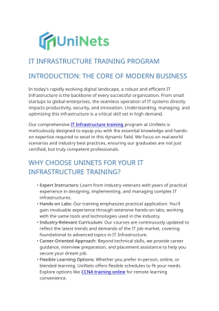IT Infrastructure Training