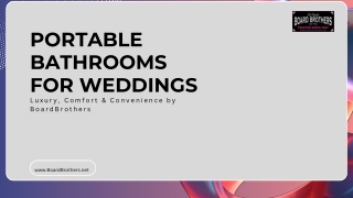 Rental Portable Bathrooms for Weddings