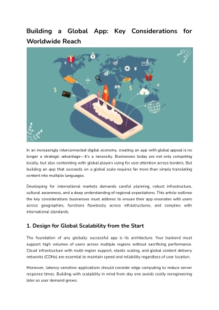 building a global app key considerations