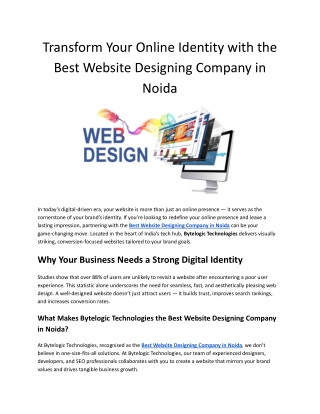 Best Website Designing Company in Noida