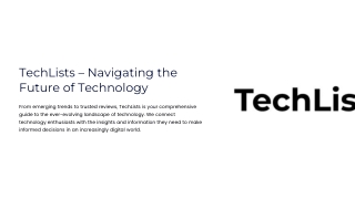 TechLists – Your Guide to the Future of Technology