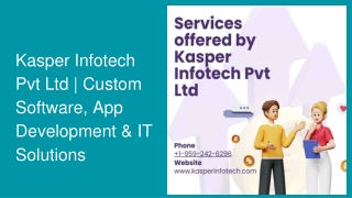 kasper infotech pvt ltd custom software app development it solutions