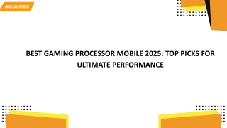 Best Gaming Processor Mobile 2025 Top Picks for Ultimate Performance