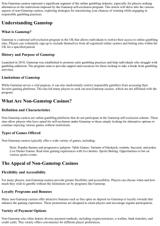 Secrets to Winning Big in Non-gamstop Casinos