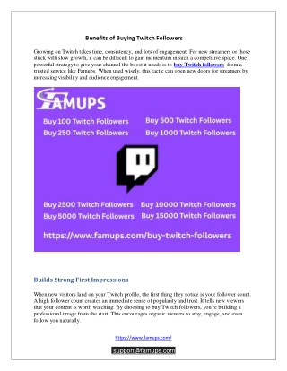 Benefits of Buying Twitch Followers for Fast Channel Growth