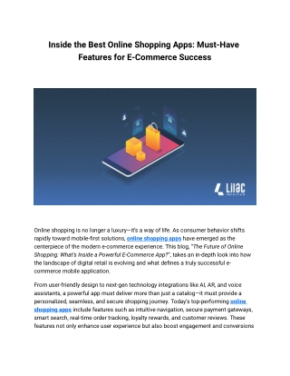 Inside the Best Online Shopping Apps_ Must-Have Features for E-Commerce Success