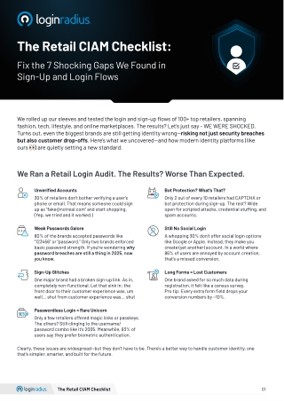 Retail CIAM Checklist for 2025 - LoginRadius
