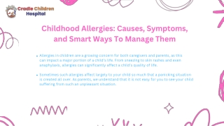 Childhood Allergies Causes, Symptoms, and Smart Ways To Manage Them