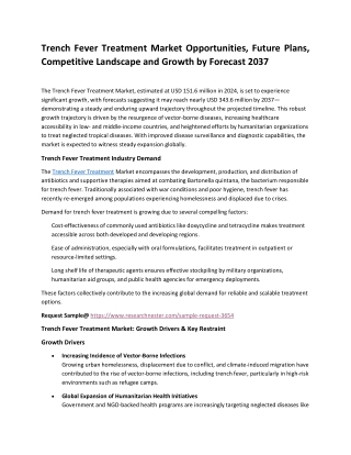 Trench Fever Treatment Market