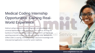 Medical Coding Internship Opportunities Gaining Real-World Experience