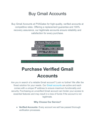 Where to Find Reliable Old Gmail Accounts for Sale