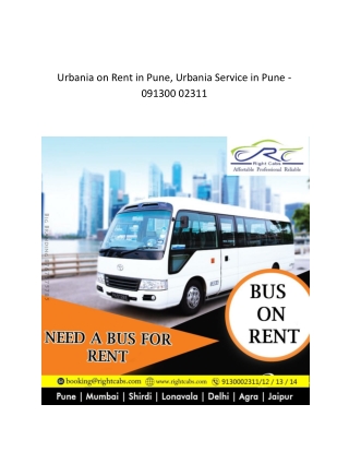 Urbania on Rent in Pune, Urbania Service in Pune -091300 02311