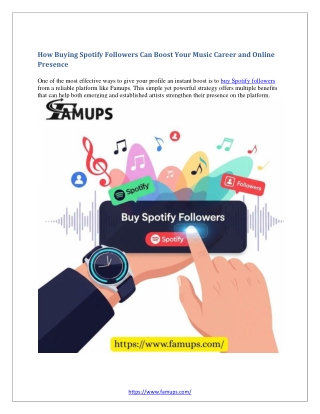 How Buying Spotify Followers Can Boost Your Music Career and Online Presence