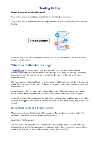 Trading Blotter Tool: A Must-Have for Smarter Trade Tracking