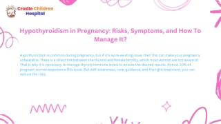 Hypothyroidism in Pregnancy Risks, Symptoms, and How To Manage It