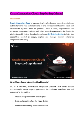 Oracle Integration Cloud Online Training - OIC Training