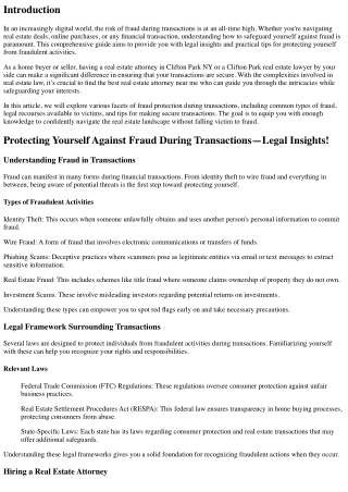 Protecting Yourself Against Fraud During Transactions—Legal Insights!