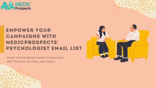Reach Certified Mental Health Professionals with Our Psychologist Email List