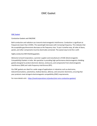 EMC Gasket Conductive Gaskets and EMI/EMC