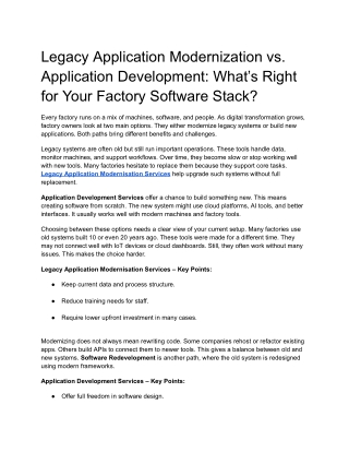 Legacy Application Modernization vs. Application Development_ What’s Right for Your Factory Software Stack_