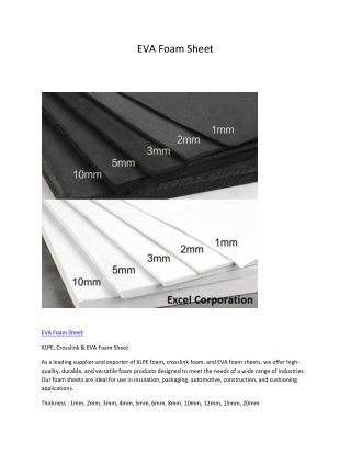 EVA Foam Sheet