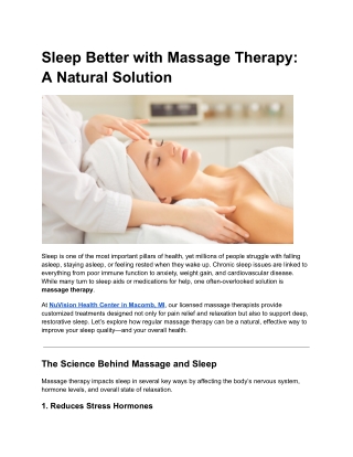 Sleep Better with Massage Therapy_ A Natural Solution