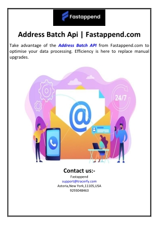 Address Batch Api | Fastappend.com