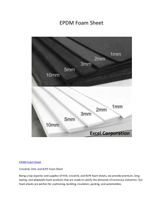 EPDM Foam Sheet