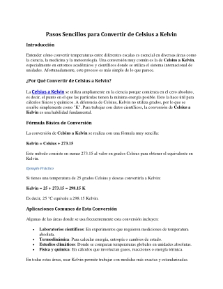 Celsius a Kelvin