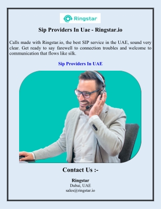 sip providers in uae ringstar io